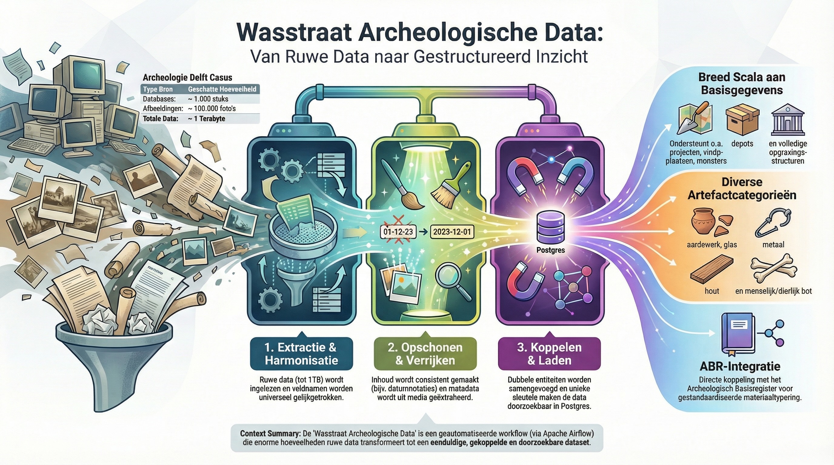 Wasstraat Overzicht — Van Ruwe Data naar Gestructureerd Inzicht